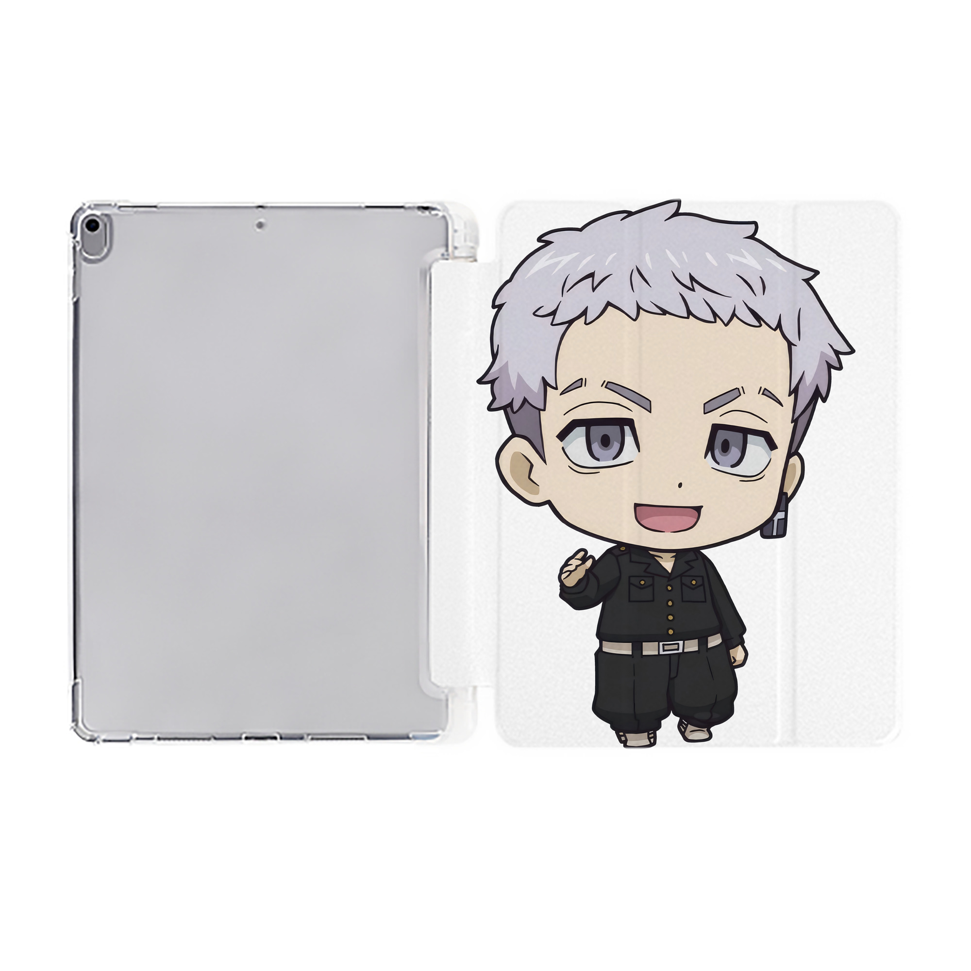（画像用） 東京リベンジャーズ Tokyo Revengers IPad ケース ペン収納付き 三つ折りスタンド PUレザー×シリコン 対応機種9.5/10.5/10.9インチ